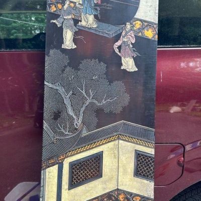 HC-001 — Shanghai Eight-Panel Carved Lacquer Screen (view 3)