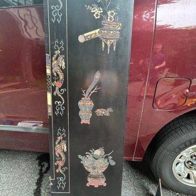 HC-001 — Shanghai Eight-Panel Carved Lacquer Screen (view 6)