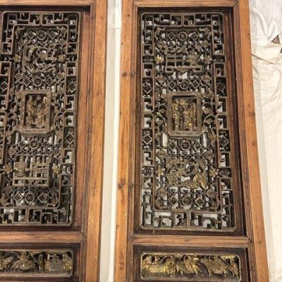 HC-002 — Chinese Architectural Carved Shutters, Set of Four (view 8)