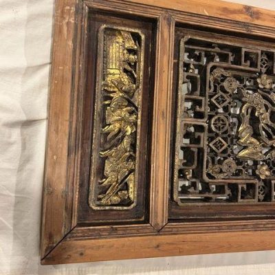HC-002 — Chinese Architectural Carved Shutters, Set of Four (view 9)