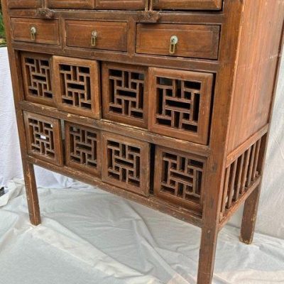 HC-005 — Chinese Lattice Door Cabinet (view 7)