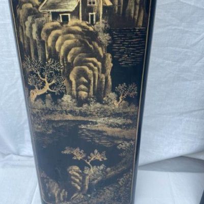HC-008 — Pair of Painted Chinese Landscape & Calligraphy Panels (view 9)