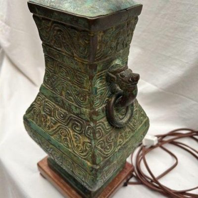 HC-015 — Chinese Bronze-Style Sister Lamps (view 13)