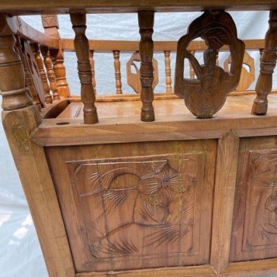 HC-016 — Chinese Wooden Cradle (view 9)