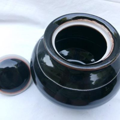 HC-020 — Brown-Glazed Lidded Ceramic Vessel (view 6)