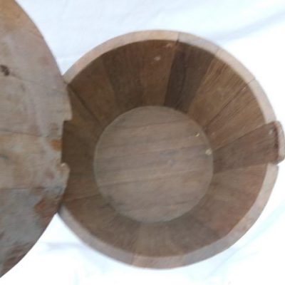 HC-021 — Chinese Wooden Lidded Bucket (view 2)