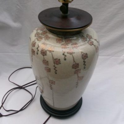 HC-022 — Chinese Porcelain Floral-and-Bird Lamp (view 3)