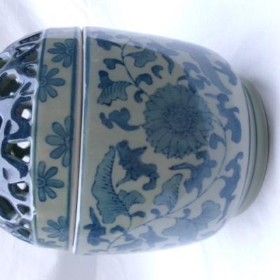 HC-026 — Chinese Blue-and-White Pierced Ceramic Potpourri Vessel (view 14)