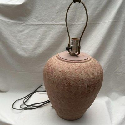 HC-029 — Chinese Textured Earthenware Vessel Lamp (view 7)