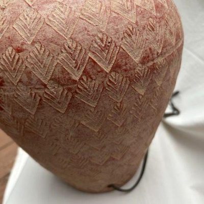 HC-029 — Chinese Textured Earthenware Vessel Lamp (view 8)
